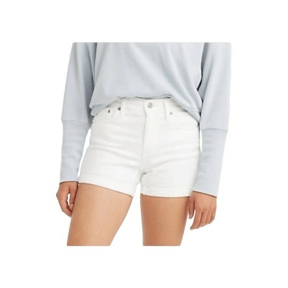 Levi's Pants - Levi's‎ 515 High Rise Jean Shorts Chalk White Denim Short Length 14
